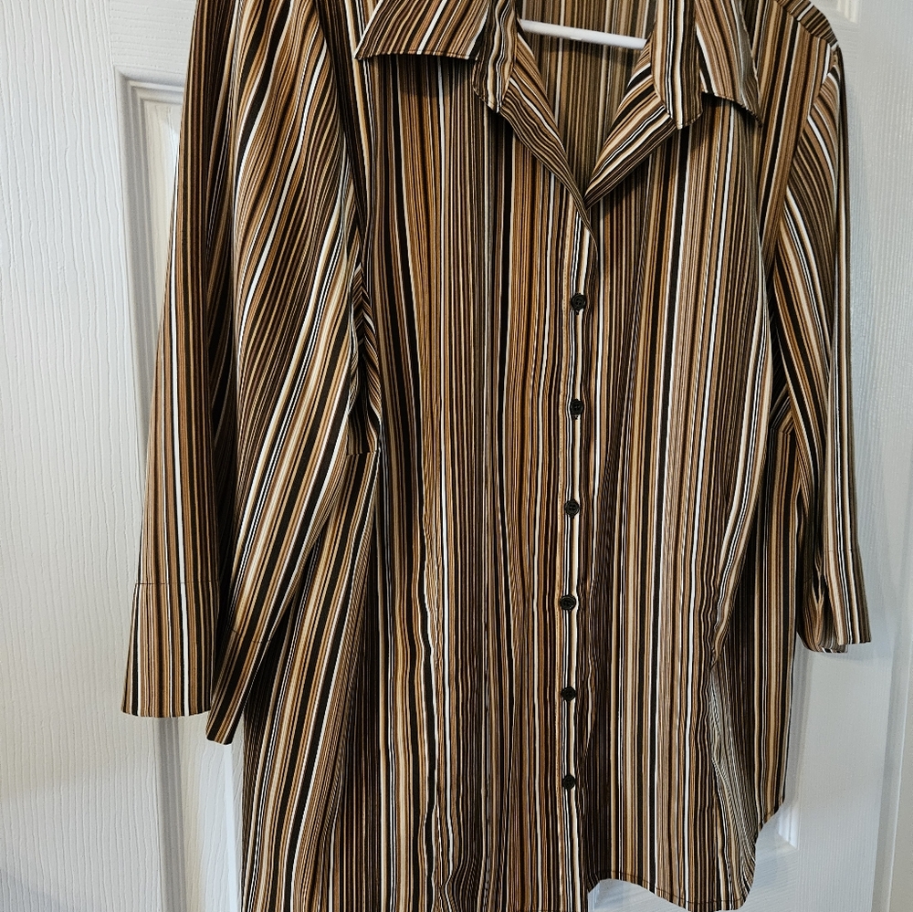 Brown striped blouse